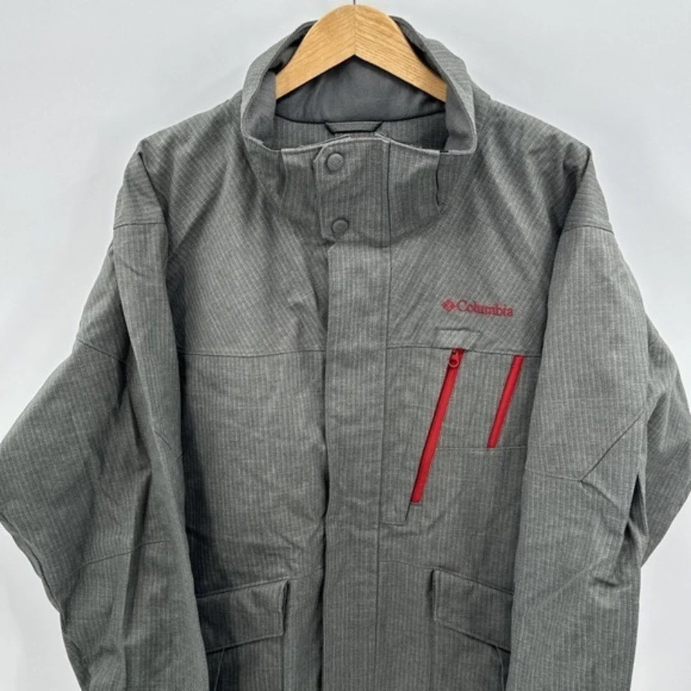 Columbia Jacket Men's XL Gray Ski Omni Shield Waterproof Breathable Ins. Shell